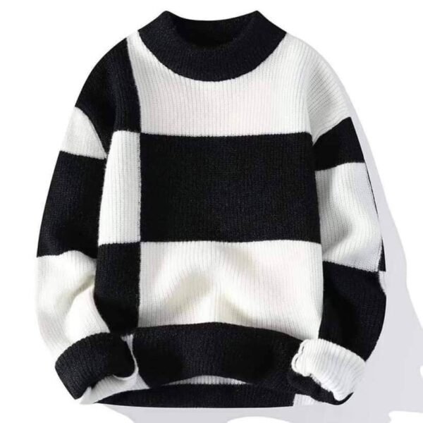 Pull en Tricot Patchwork Style Vintage – Image 5