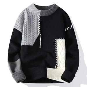 Pull en Tricot Patchwork Style Vintage