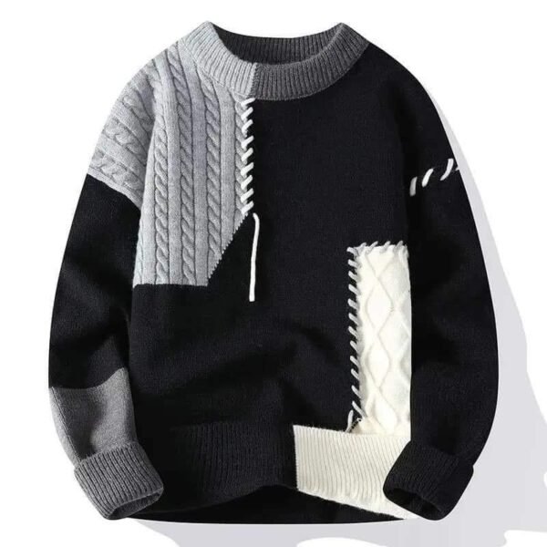 Pull en Tricot Patchwork Style Vintage