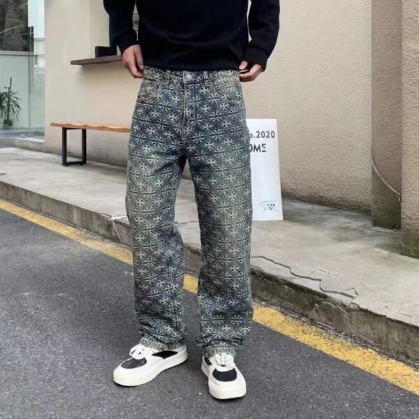 Jean Homme Bleu Motif GG Style Luxe – Image 4