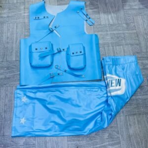 Ensemble Streetwear "Hand Cut" Bleu Ciel Édition Artistique